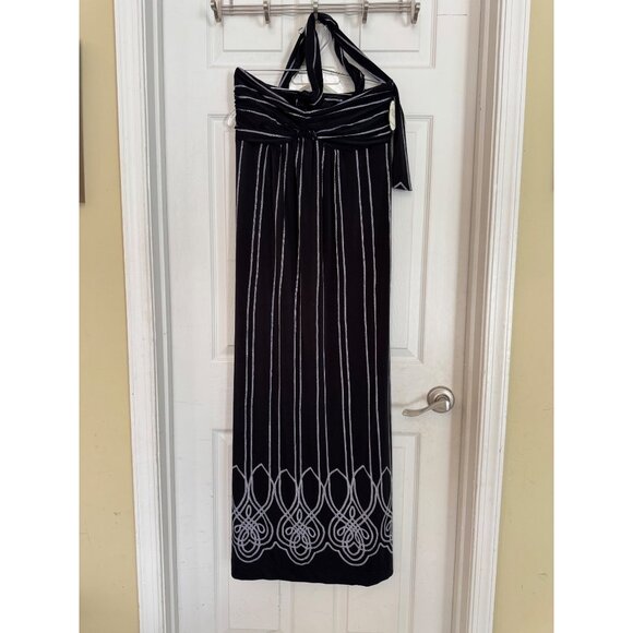 Soma Black & White Convertible Halter Maxi Length Dress Size Medium NWT - Picture 2 of 10